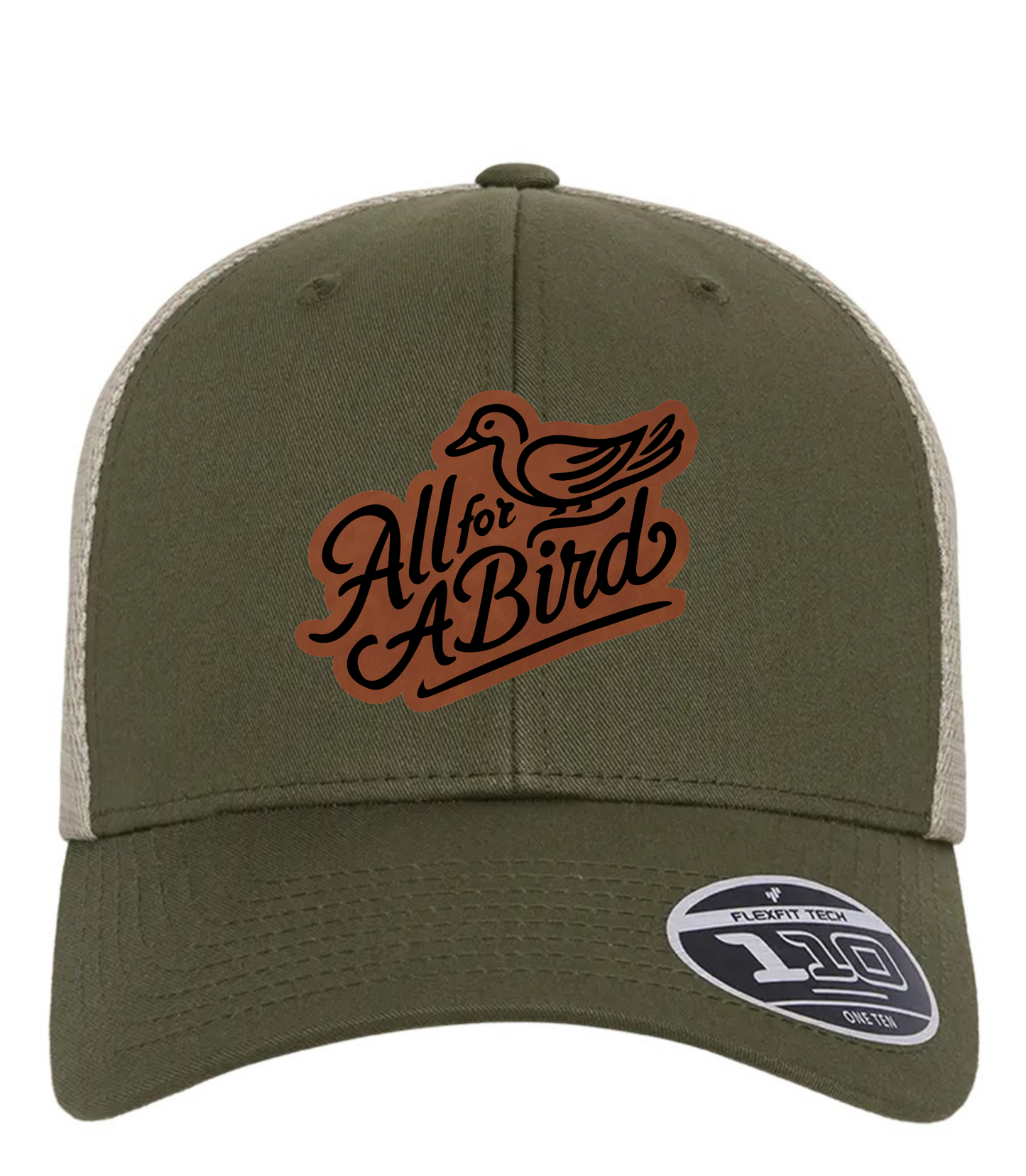 "Script" Leathette Patch 110® Mesh-Back Cap