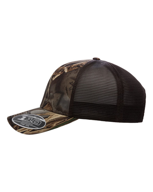 "Script" Leathette Patch 110® Mesh-Back Cap